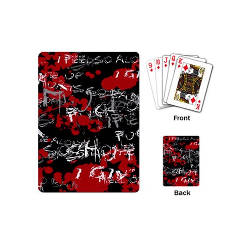 Emo Graffiti Playing Cards Single Design (Mini) from ArtsNow.com Back