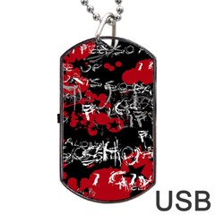 Emo Graffiti Dog Tag USB Flash (Two Sides) from ArtsNow.com Front