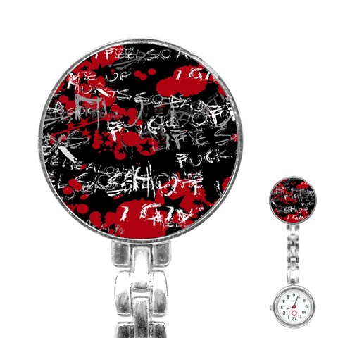 Emo Graffiti Stainless Steel Nurses Watch from ArtsNow.com Front