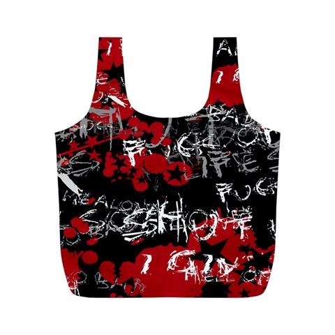 Emo Graffiti Full Print Recycle Bag (M) from ArtsNow.com Front