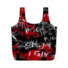 Emo Graffiti Full Print Recycle Bag (M) from ArtsNow.com Front