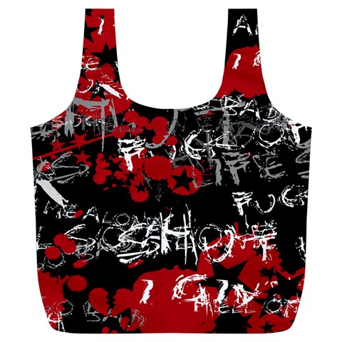 Emo Graffiti Full Print Recycle Bag (XL) from ArtsNow.com Front