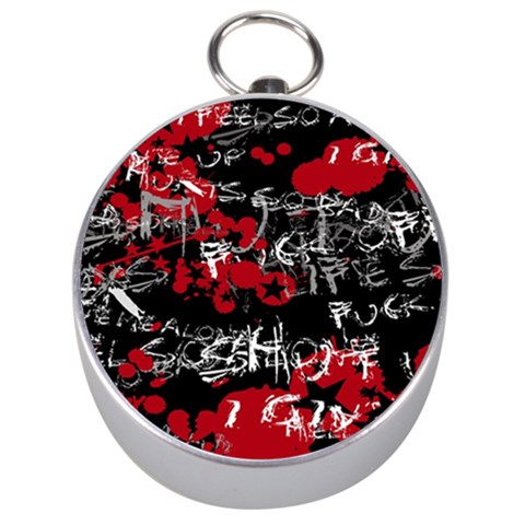 Emo Graffiti Silver Compass from ArtsNow.com Front