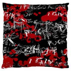 Emo Graffiti Large Flano Cushion Case (Two Sides) from ArtsNow.com Front