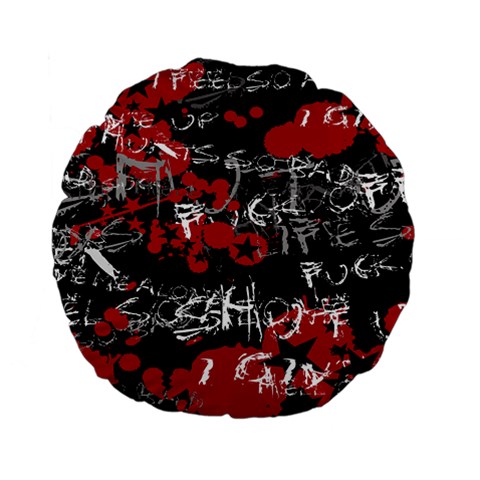 Emo Graffiti Standard 15  Premium Flano Round Cushion  from ArtsNow.com Front