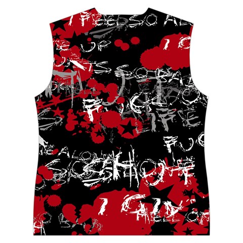 Emo Graffiti Women s Button Up Vest from ArtsNow.com Back