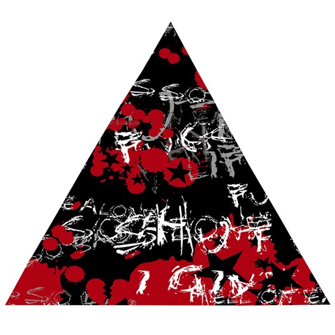 Emo Graffiti Wooden Puzzle Triangle from ArtsNow.com Front