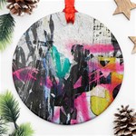 Graffiti Grunge Ornament (Round)