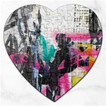 Graffiti Grunge Jigsaw Puzzle (Heart)