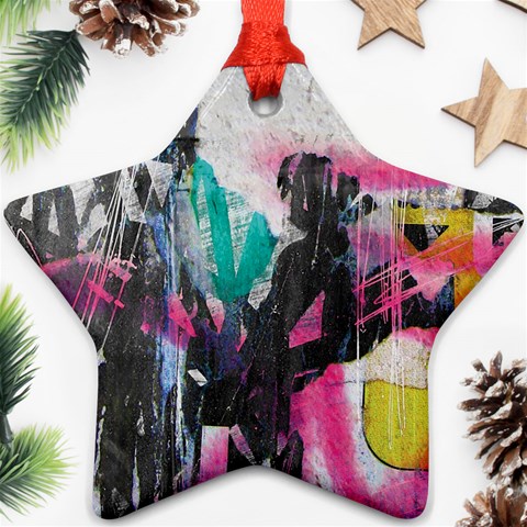 Graffiti Grunge Star Ornament (Two Sides) from ArtsNow.com Back