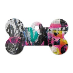 Graffiti Grunge Dog Tag Bone (Two Sides) from ArtsNow.com Front