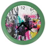 Graffiti Grunge Color Wall Clock