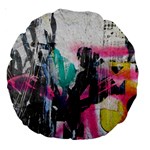 Graffiti Grunge Large 18  Premium Round Cushion 