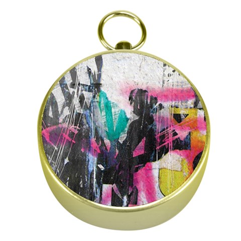 Graffiti Grunge Gold Compass from ArtsNow.com Front