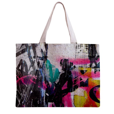 Graffiti Grunge Zipper Mini Tote Bag from ArtsNow.com Back