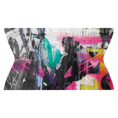 Graffiti Grunge Yoga Cropped Leggings from ArtsNow.com Waistband Front