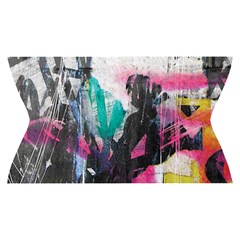 Graffiti Grunge Yoga Cropped Leggings from ArtsNow.com Waistband Front