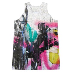 Graffiti Grunge Shoulder Cutout Velvet One Piece from ArtsNow.com Back