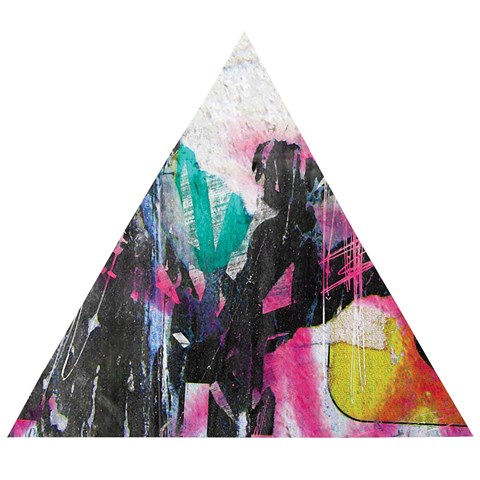 Graffiti Grunge Wooden Puzzle Triangle from ArtsNow.com Front