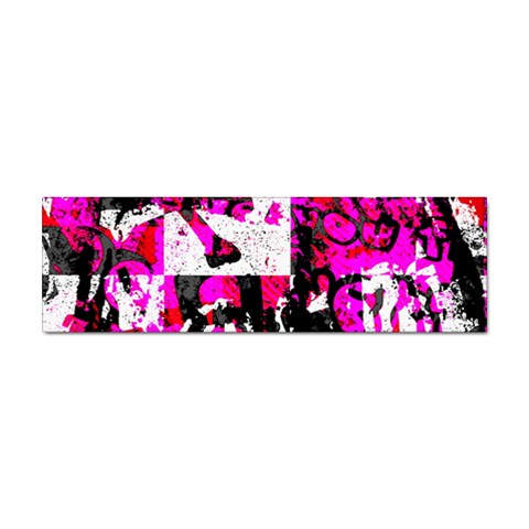 Pink Checker Graffiti Sticker Bumper (10 pack) from ArtsNow.com Front