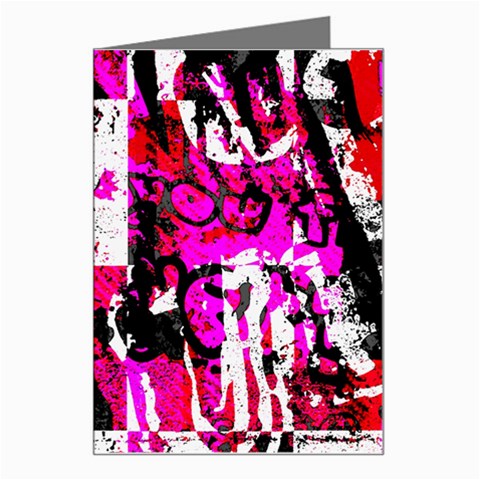 Pink Checker Graffiti Greeting Card from ArtsNow.com Left