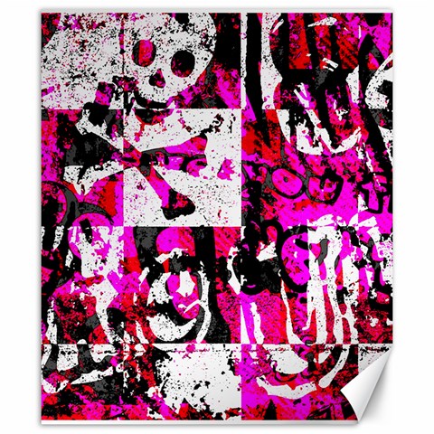 Pink Checker Graffiti Canvas 20  x 24  from ArtsNow.com 19.57 x23.15  Canvas - 1