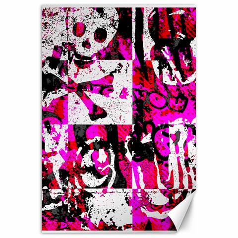 Pink Checker Graffiti Canvas 20  x 30  from ArtsNow.com 19.62 x28.9  Canvas - 1