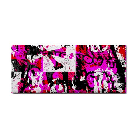 Pink Checker Graffiti Hand Towel from ArtsNow.com Front