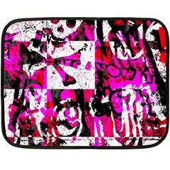 Pink Checker Graffiti Double Sided Fleece Blanket (Mini) from ArtsNow.com 35 x27  Blanket Front