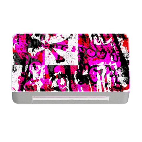 Pink Checker Graffiti Memory Card Reader with CF from ArtsNow.com Front