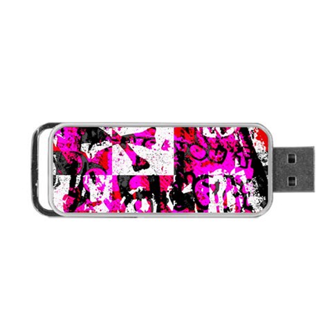 Pink Checker Graffiti Portable USB Flash (One Side) from ArtsNow.com Front