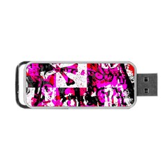 Pink Checker Graffiti Portable USB Flash (Two Sides) from ArtsNow.com Front