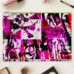 Pink Checker Graffiti Cosmetic Bag (XXXL) from ArtsNow.com Front