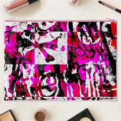 Pink Checker Graffiti Cosmetic Bag (XXXL) from ArtsNow.com Back