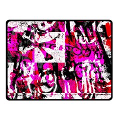 Pink Checker Graffiti Double Sided Fleece Blanket (Small) from ArtsNow.com 45 x34  Blanket Front