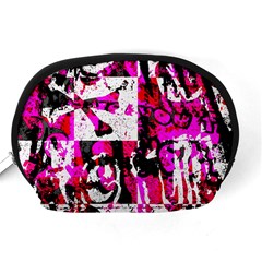 Pink Checker Graffiti Accessory Pouch (Medium) from ArtsNow.com Back