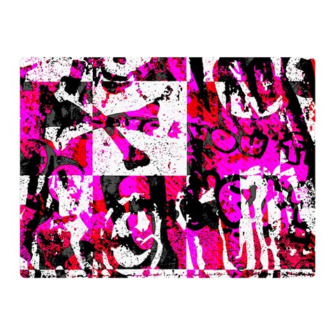 Pink Checker Graffiti Double Sided Flano Blanket (Mini) from ArtsNow.com 35 x27  Blanket Back