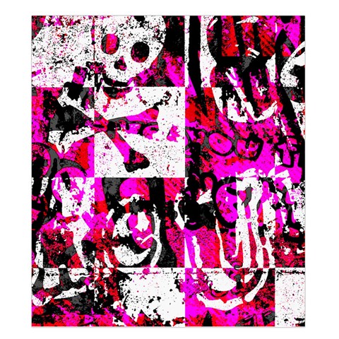 Pink Checker Graffiti Duvet Cover Double Side (King Size) from ArtsNow.com Back