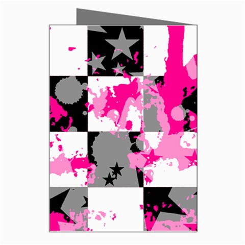 Pink Star Splatter Greeting Card from ArtsNow.com Right