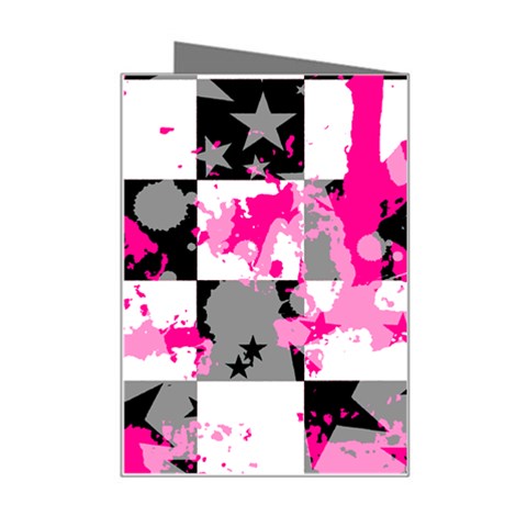 Pink Star Splatter Mini Greeting Card from ArtsNow.com Right