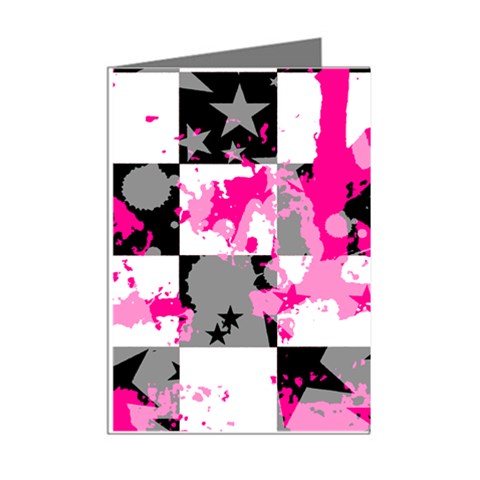 Pink Star Splatter Mini Greeting Cards (Pkg of 8) from ArtsNow.com Right