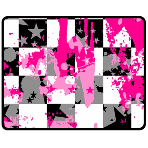 Pink Star Splatter Fleece Blanket (Medium) from ArtsNow.com 60 x50  Blanket Front