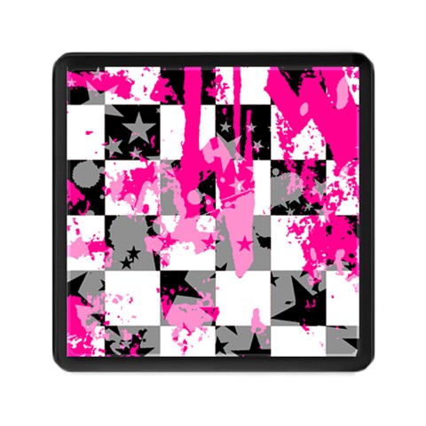 Pink Star Splatter Memory Card Reader (Square) from ArtsNow.com Front