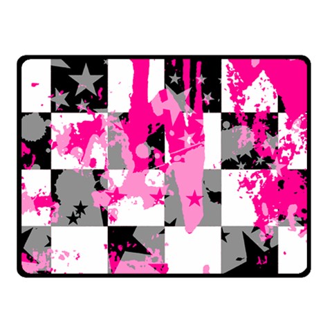 Pink Star Splatter Double Sided Fleece Blanket (Small) from ArtsNow.com 45 x34  Blanket Back