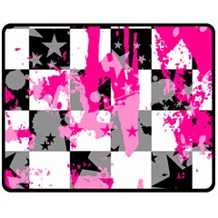 Pink Star Splatter Double Sided Fleece Blanket (Medium) from ArtsNow.com 58.8 x47.4  Blanket Back