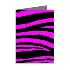 Pink Zebra Mini Greeting Card from ArtsNow.com Left