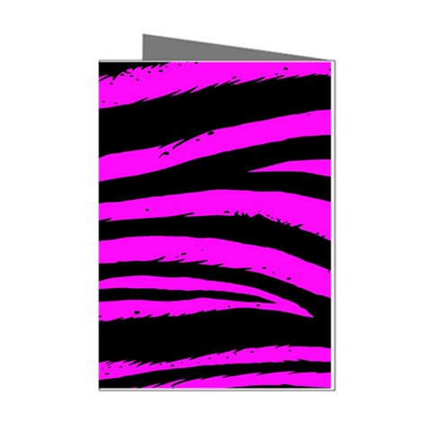 Pink Zebra Mini Greeting Cards (Pkg of 8) from ArtsNow.com Left