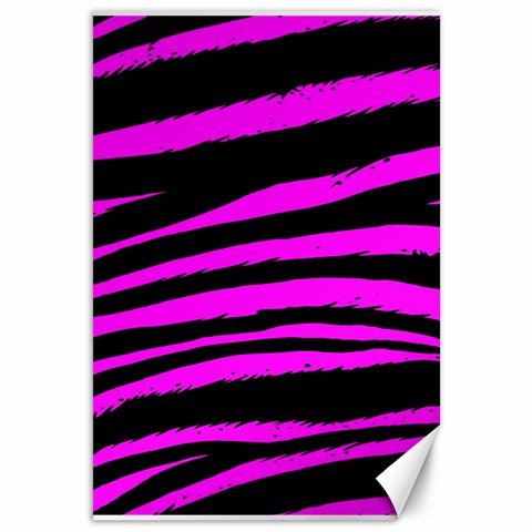 Pink Zebra Canvas 12  x 18  from ArtsNow.com 11.88 x17.36  Canvas - 1