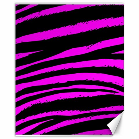 Pink Zebra Canvas 11  x 14  from ArtsNow.com 10.95 x13.48  Canvas - 1