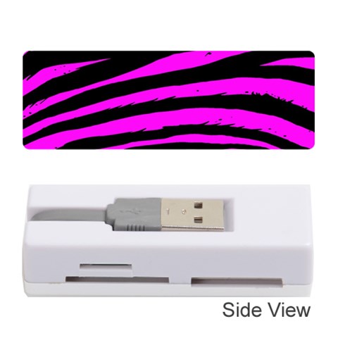 Pink Zebra Memory Card Reader (Stick) from ArtsNow.com Front